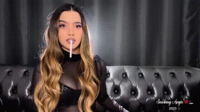 Nude Ombre Lips, Long White Cigarette, Smoke Rings And Provocative Attitude And Dialog!