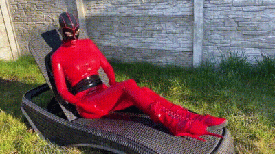 Latex Doll Sunbathing