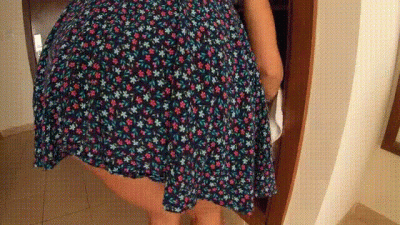 Stepsister In A Short Skirt Stuck In The Closet