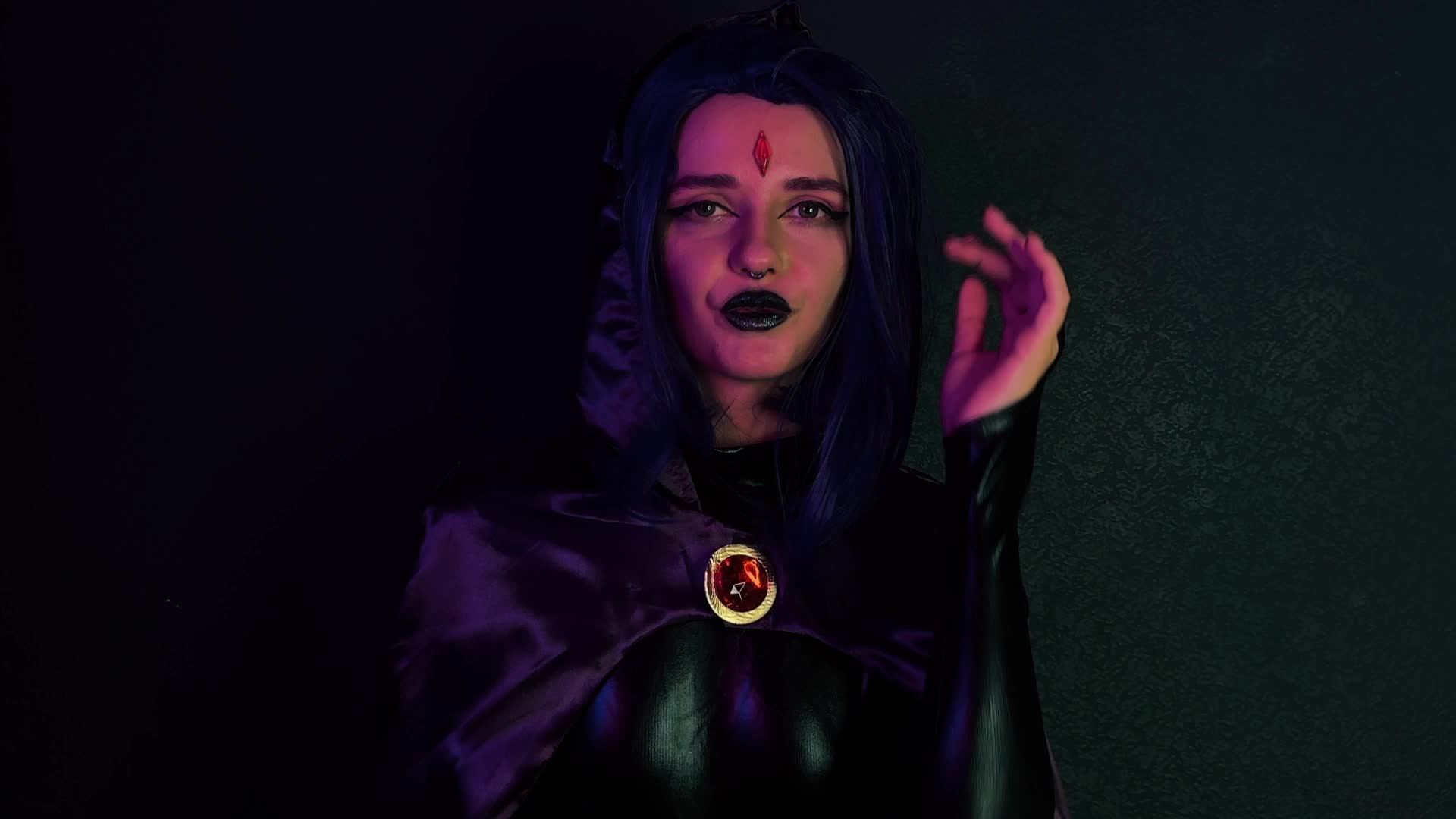Raven- Titans Cosplay- Silly Ahegao Face