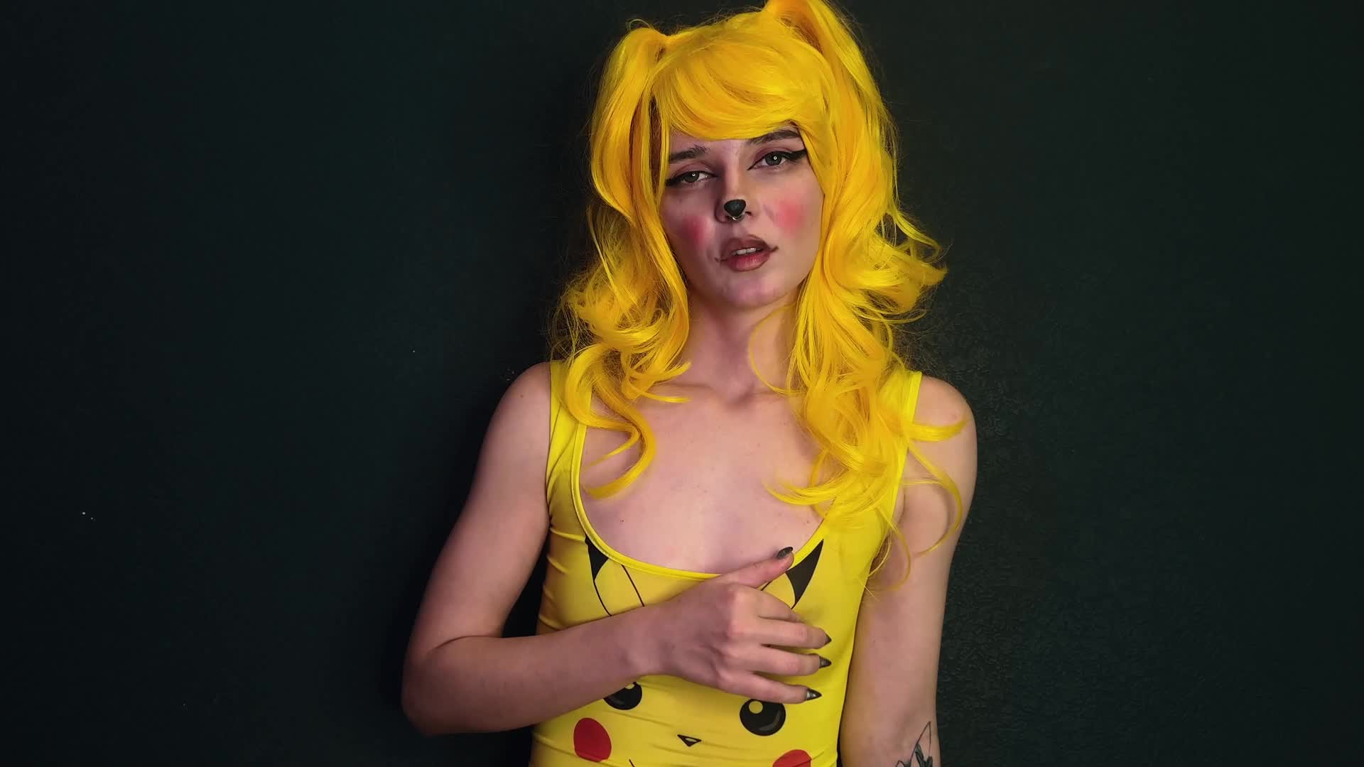 Pikachu- Fingers Sucking And Saliva Playing