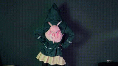 Chiaki Nanami Cosplay Strip Dance Danganronpa