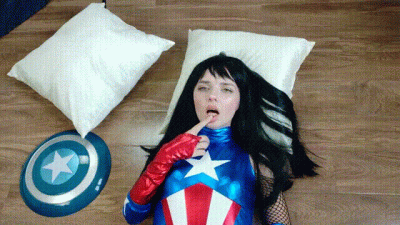 Captain America Cosplay Beautiful Agony