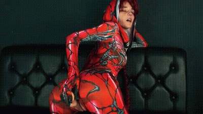 Carnage Cosplay Anal Masturbation