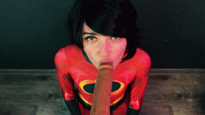 Violet Parr Cosplay The Incredibles POV Blowjob Dildo