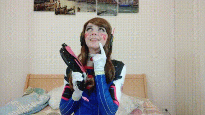 D.Va Cosplay Ahegao Face