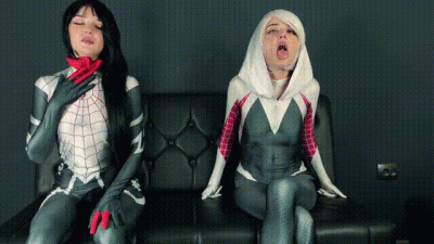 Spider-Verse Gwen Stacy And Cindy Moon Ahegao Face