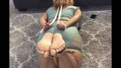 Mia Hogtied Gagged Bastinado On Floor For Showing Up In Sandals
