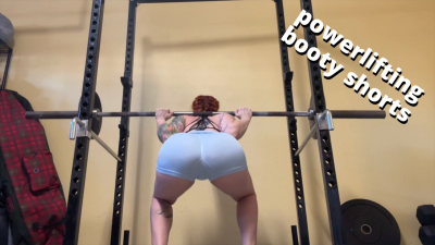 Booty Shorts, Thong, And Sports Bra Powerlifting Workout- Squat, Bench, Sumo Deadlifts