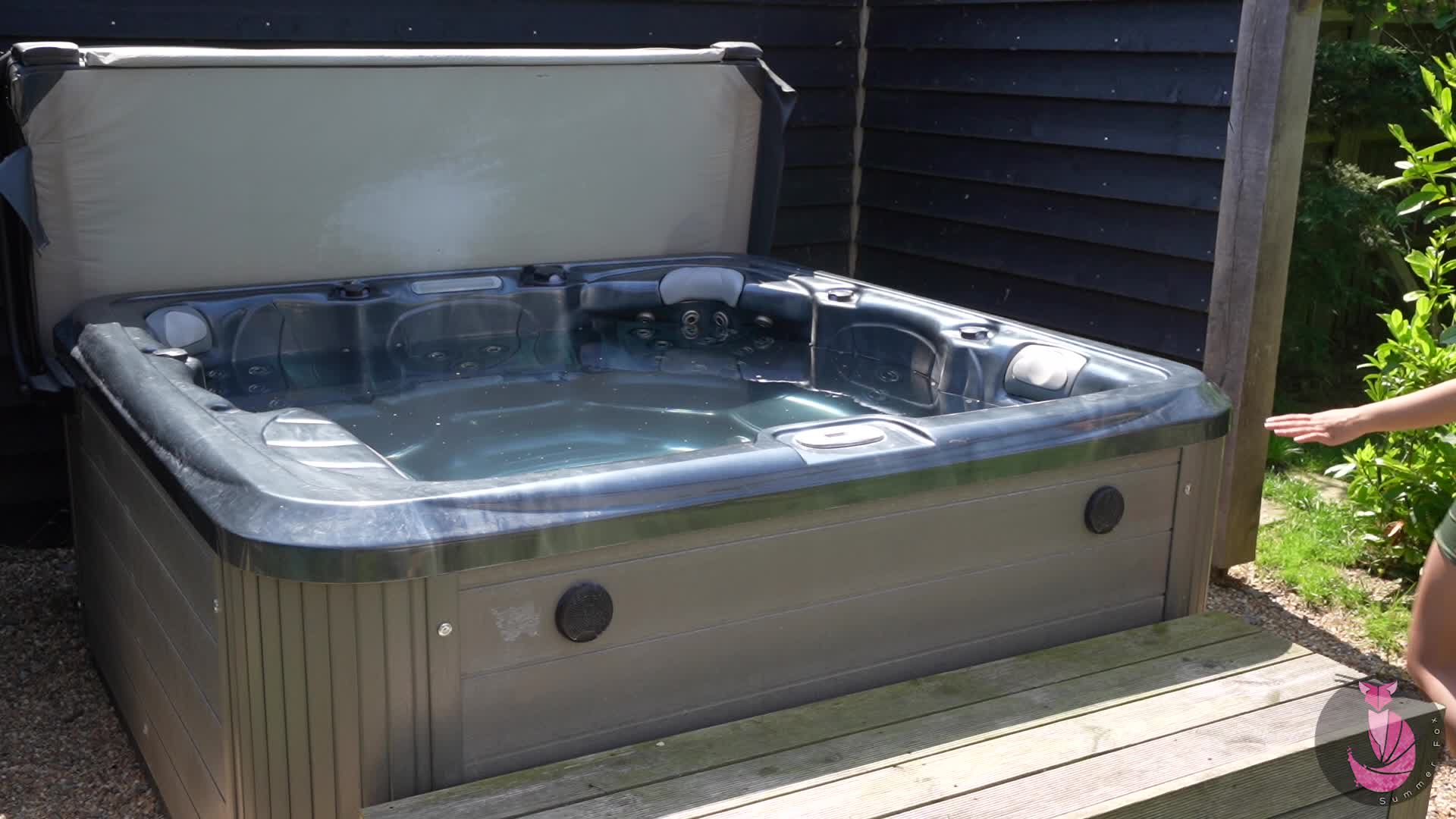 Risky Public Nudity In The Hottub At The Party