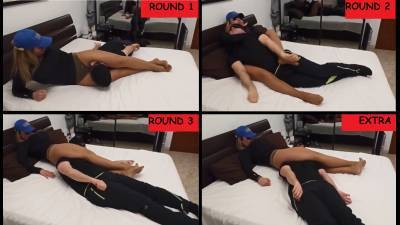 13) Mixed Wrestling With Scissors And Sleeperhold