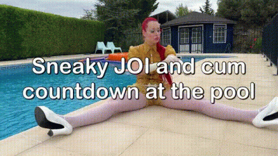 Sneaky JOI And Cum Countdown At The Pool