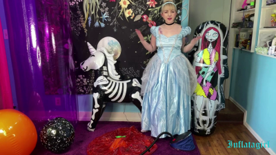 Cinderella Foot Pump Inflates Inflatable Pumpkin