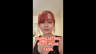 Humiliating Butt Plug Task From Princess Diss