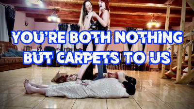 You're Both Nothing But Carpets To Us- Double Domme Trampling