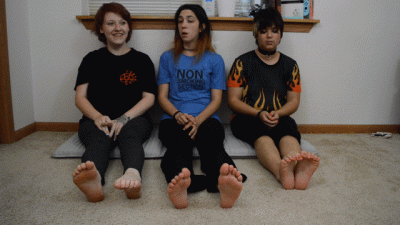 Foot Posing By Alice, Dylan, And Rhea