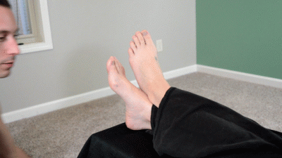 Top View Of Relaxed Foot Worship With Stitch