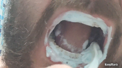 Extreme Close Up Tooth Brushing