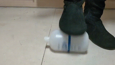 Squeezing Bottle In Boots