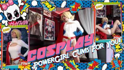 Hafwin Cosplay Powergirl Masturbates For You