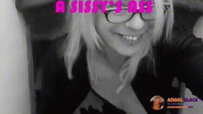 Angel Black 14 Inch Strap-On Fucks A Sissy Slut