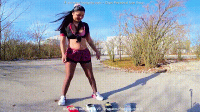 Girl Trample Vintage Porsche Model Car Trample Girl Trample With Nike Air Max Sneaker Shoes A Toy Metal Car Destruction Of A Metal Car They Jump, Jump, Crash The Cars Destroyed, Kicked, Trampled, Smashed 4K