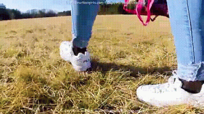 Pretty Sexy Fila Disruptor Shoeplay Nylon Feet And Trample Girl Plays With Her Sweaty Fila Sneakers And Shows Her Stinky Wet Nylons Sweaty, Stinky Fila HD