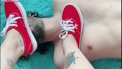 My Slave Licks My Red Vans Sneakers
