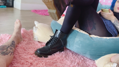 Doc Martens Boot And Converse Sneaker Shoejob With Lotion