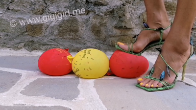 Balloon Pop With High Heels