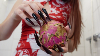 Extra Long Nails Dragon Fruit Destroying