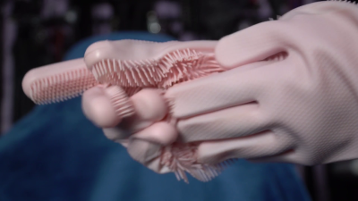 Hand Over Mouth Silicone Fetish Gloves