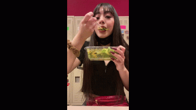 Babe Eating Her Salad