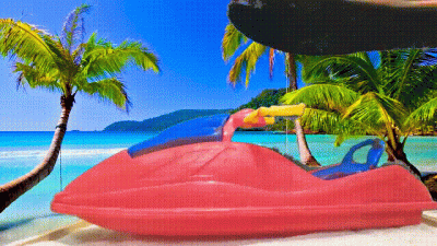 Giantess Destroys Jet Ski At Beach 1080