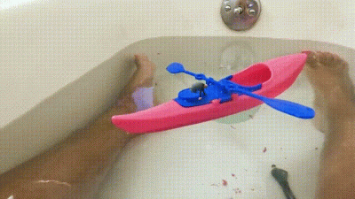 Giantess Buys Canoe For Tiny Human