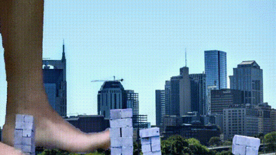 Giantess Soles Destroys Buildings