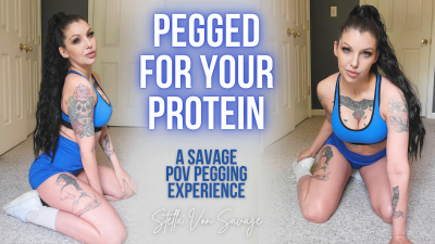 Pegged For Your Protein- POV Pegging Handjob CEI