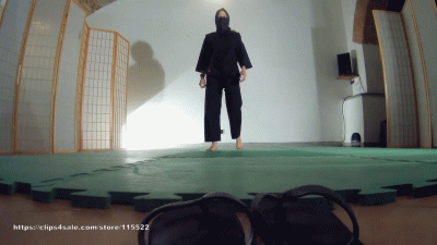 Barefoot Ninja Girl POV Stomping