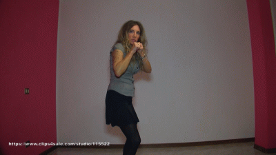 Janet Black Gi POV Fighting, Selfdefense & Face Kicks Action