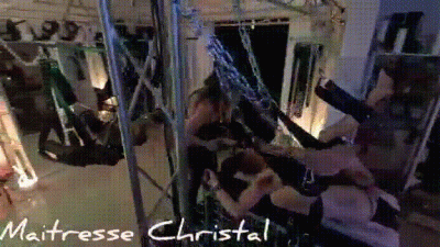 Mistress Christal With Her Slave Celine And Vince M