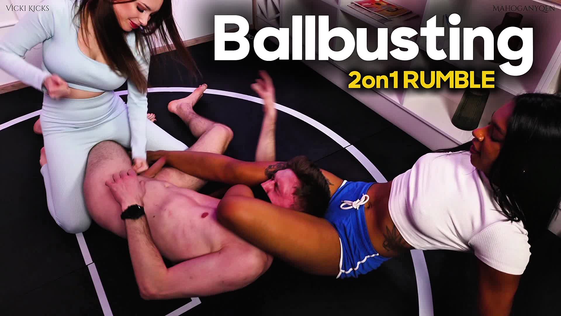 Balusting Rumble: We Destroy His Balls In Mixed Wrest!Ling Fi!Ght | Mahoganyqen
