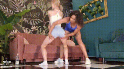 Strap-On Workout With Horny Ebony Trainer | Mahoganyqen