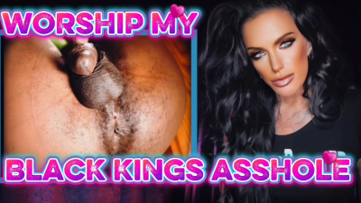 Worship My Black Kings Asshole- Beta Faggot's Nasty Black Alpha Ass Worship JOI- Lick His Filthy Asshole Til You Cum Hands-Free- No Touch Loser!
