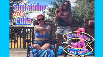 Sunbathing With Amputee Luna