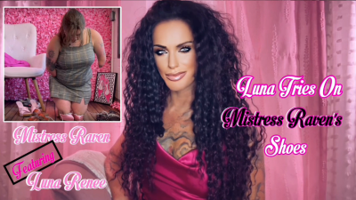 Amputee Luna Renee Tries On Mistress Ravens Shoes