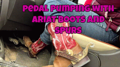 Pedal Pumping With Ariat Boots And Western Spurs