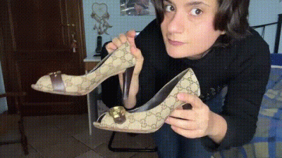 Dangling And Toe Tapping With Gucci Shoes Have Fun With This Video 100% Italian Original Shoes