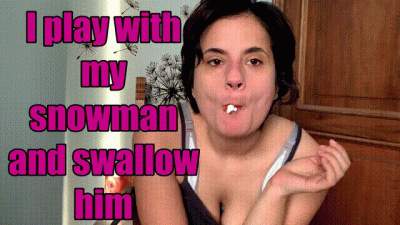 Giantess Wants To Swallow Her Beloved Neighbor Disguised As A Snowman