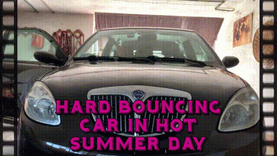 New Car Bouncing Video Editing On A Hot Summer Day