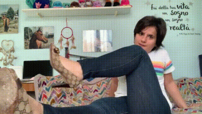 I Rock My Gucci Shoes On The Bed Dangling My High Heels